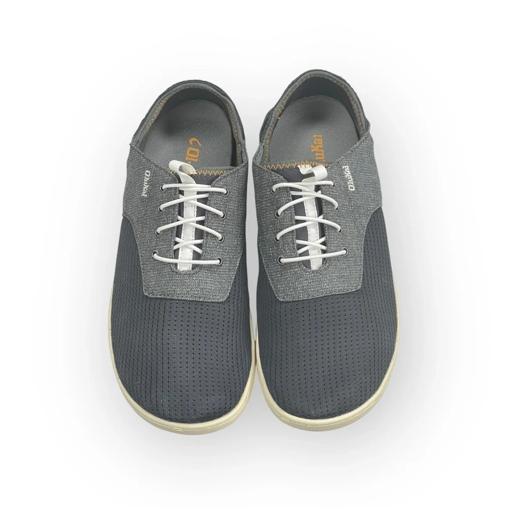 OluKai ʊ Nohea Moku No Tie Drop in Heel Boat Shoes Slides ʊ Wet Dry ʊ Shadow ʊ 9